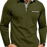 Polo Homme à Manches Longues Casual Stretch Confort