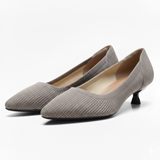 Escarpins en maille à bout pointu pour femme avec petit talon kitten heel