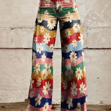 Léon - Pantalons Élégants à Fleurs