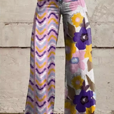 Isadora - Pantalons Boho avec Fleurs
