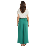 Pantalon ample à jambes larges pour femmes avec taille élastique et poches
