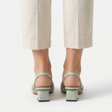 Escarpins Slingback à Bout Pointu et Petit Talon Carré pour Femme