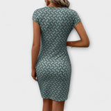 Robe Tulipe à Manches Courtes