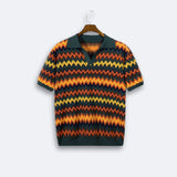 Pull Rétro avec Motif Zigzag