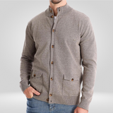 Gilet en Coton Tricoté pour Homme – Confort Décontracté avec Col Montant