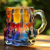 Tasse Artisanale avec Art 3D de Guitare