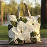 Sac Artisanal Matelassé - Lys Blancs Élégants