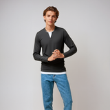 Coen™ Casual Homme Longsleeve avec Col V