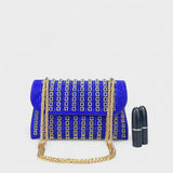 Erica - Sac à bandoulière avec chaîne élégante et diamants colorés