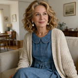 Clara | Robe en Denim avec Col Peter Pan