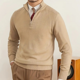 Gabriel Laurent | Pull Luxe pour Hommes avec Demi-Zip et Col Haut