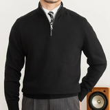 Gabriel Laurent | Pull Luxe pour Hommes avec Demi-Zip et Col Haut