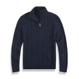 Laurent de Vries | Pull Luxe pour Hommes à Col Montant et Fermeture Éclair