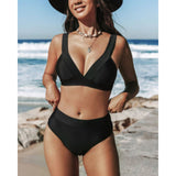Claire | Maillot de bain uni à taille haute