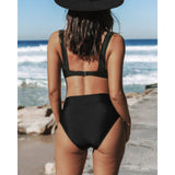 Claire | Maillot de bain uni à taille haute