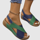 Hildegard - Sandale en cuir bicolore