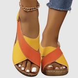 Hildegard - Sandale en cuir bicolore