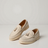 Mocassin Beige avec Franges – Élégant et Confortable