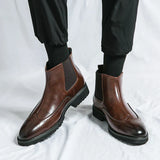 Fabian™ Bottines Chelsea Brillantes pour Hommes