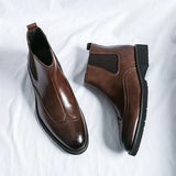 Fabian™ Bottines Chelsea Brillantes pour Hommes