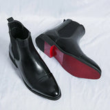 Edgar™ Bottines Chelsea Brillantes avec Semelle Rouge