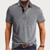 Polo Homme à Manches Courtes Boutonné Confort Casual