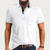 Polo Homme à Manches Courtes Classique Décontracté Confort