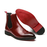 Edgar™ Bottines Chelsea Brillantes avec Semelle Rouge