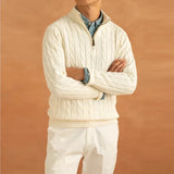 Col roulé Heren Luxe - Pull en jacquard tricoté avec zip