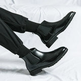 Fabian™ Bottines Chelsea Brillantes pour Hommes