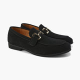 Elias | Mocassins pour hommes en daim avec un détail métallique chic