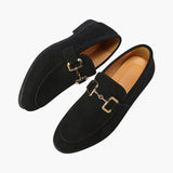 Elias | Mocassins pour hommes en daim avec un détail métallique chic
