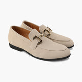 Elias | Mocassins pour hommes en daim avec un détail métallique chic
