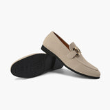 Elias | Mocassins pour hommes en daim avec un détail métallique chic