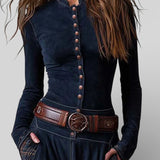 Graciete - Robe en daim avec ceinture