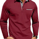 Polo Homme à Manches Longues Casual Stretch Confort