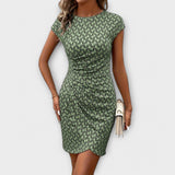 Robe Tulipe à Manches Courtes