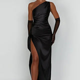 Ana | Robe de Soirée en Satin Drapé