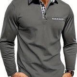 Polo Homme à Manches Longues Casual Stretch Confort
