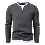 Coen™ Casual Homme Longsleeve avec Col V