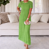 Beta - Robe Maxi Cut-Out à Manches Longues + Robe Intérieure Gratuite