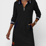Conceição - Robe Chic avec Manches Longues en Coton