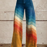 Léa - Pantalons Retro Zigzag Élégants