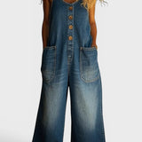 Ruth | Salopette en Denim Vintage Lavé en Coton
